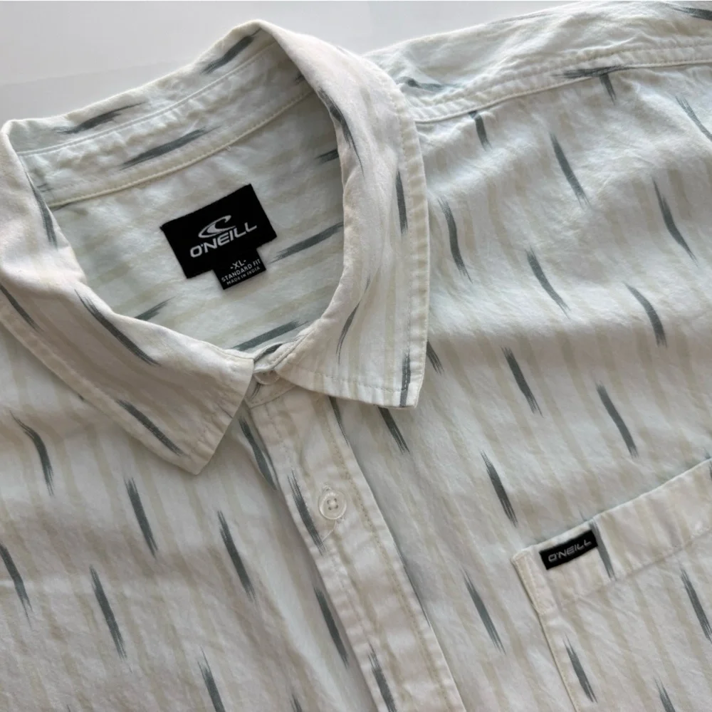 O’Neill Seafaring Standard Fit White Stripe Shirt Men’s XL